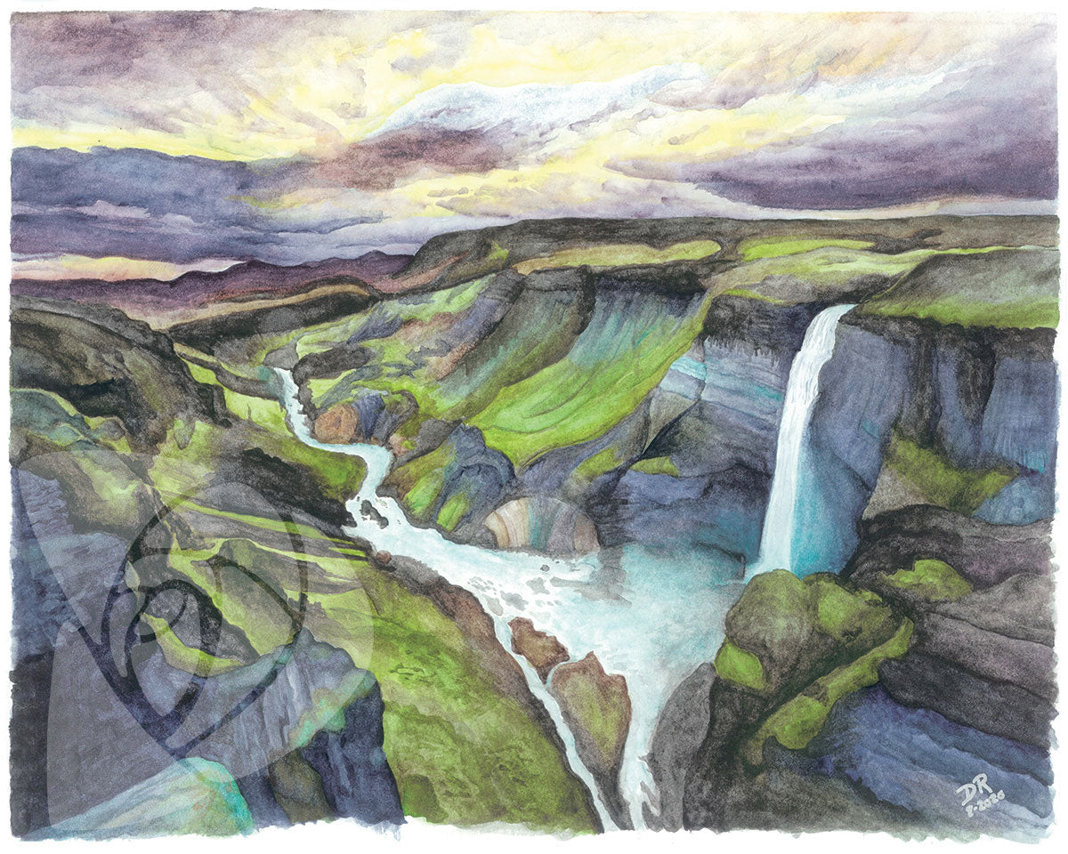 Háifoss Waterfall, Iceland by Danielle Rose